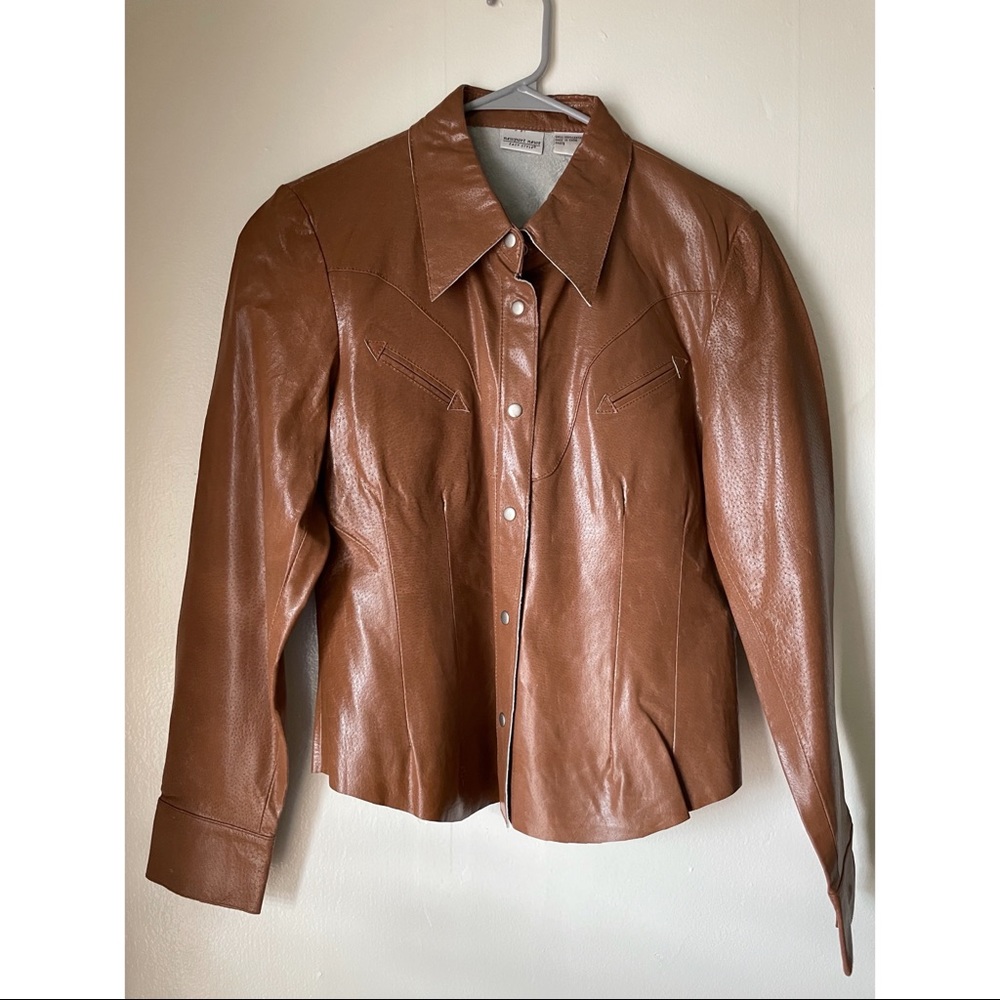Vintage Leather Western Top